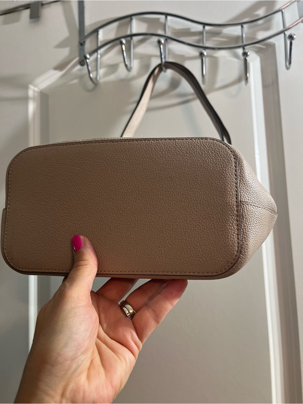 kate spade Pebbled Leather Shoulder Bag in Taupe - Picture 8 of 16